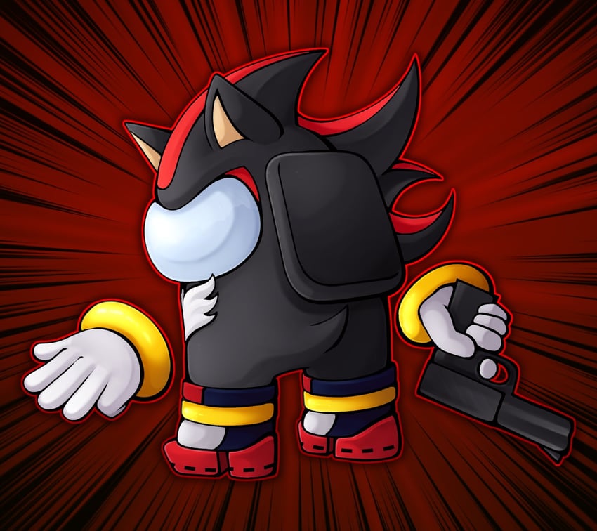 shadow the hedgehog and black (sonic and 2 more) drawn by slys_(jesterdysphoria)