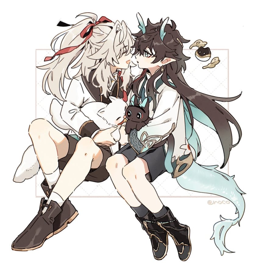 dan heng and jing yuan (honkai and 1 more) drawn by noco_(noco_1017)