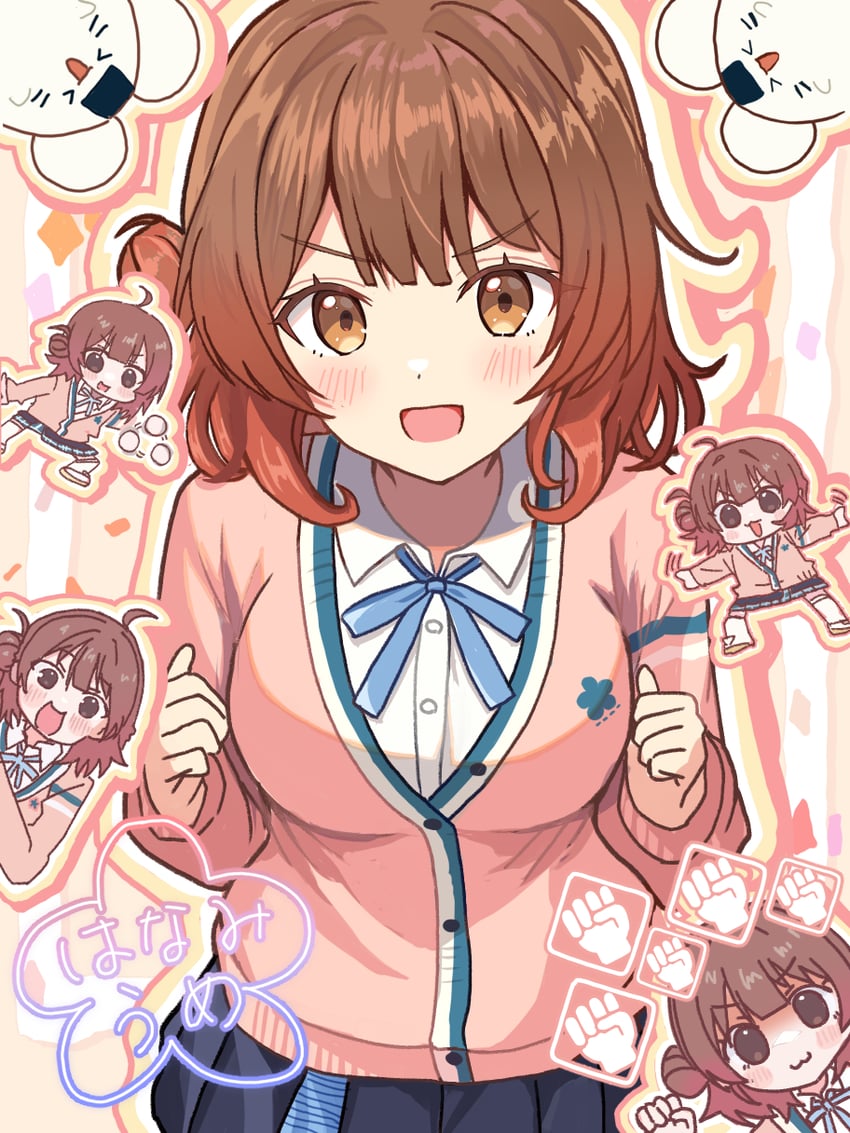 hanami ume (idolmaster and 1 more) drawn by hiyoko_neneko