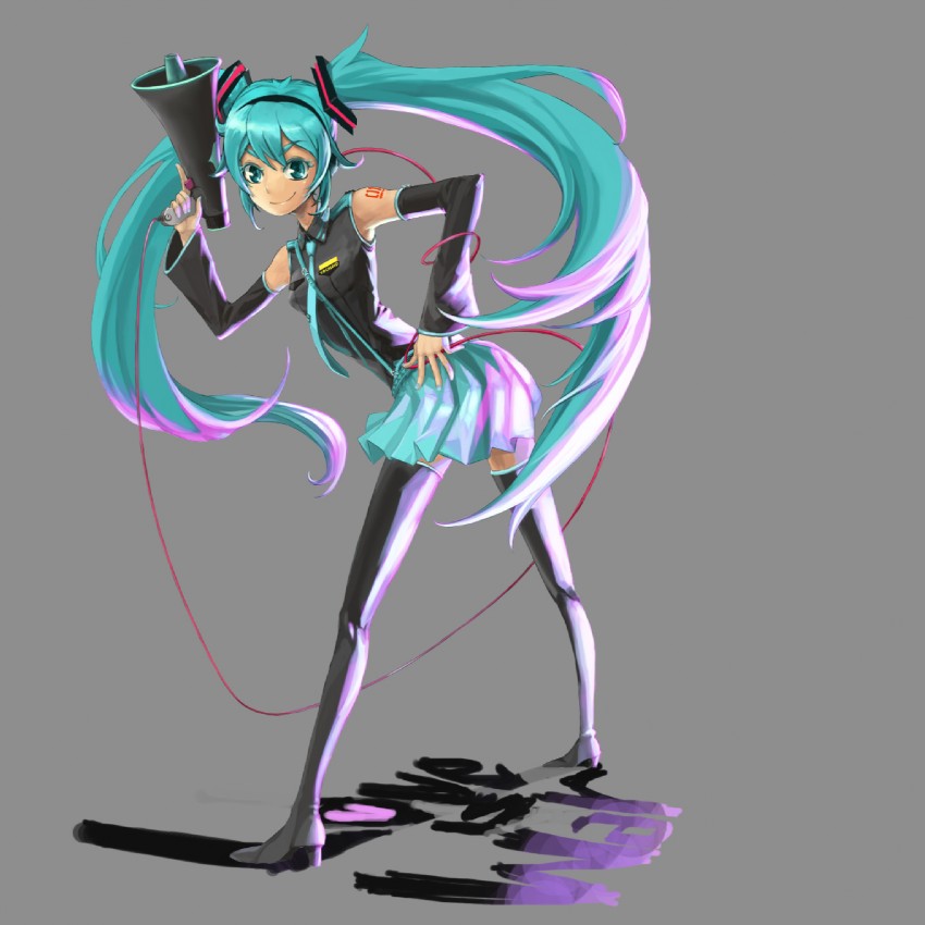 hatsune miku (vocaloid and 1 more) drawn by serizawa_ninjin