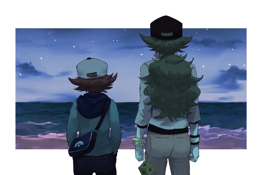 hilbert and n (pokemon and 1 more) drawn by tarai_(yamadarairai)