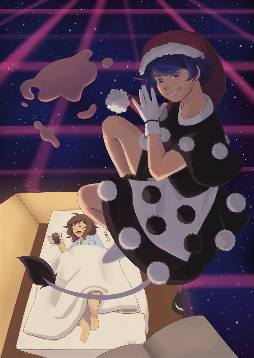 doremy sweet and usami sumireko (touhou and 1 more) drawn by asteris-kitsy