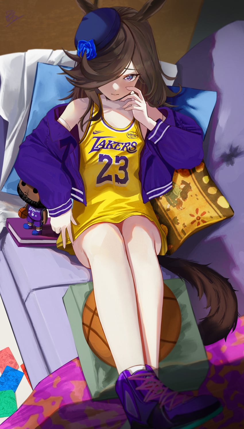 rice shower and lebron james (umamusume and 2 more) drawn by bao_(pixiv_99415611)
