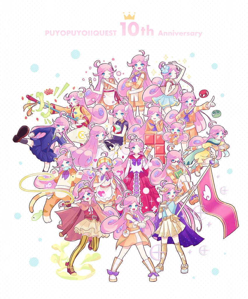 sailor mars, puyo, mouri ran, tsukuyomi, and raffina (bishoujo senshi sailor moon and 10 more) drawn by kashima_miyako