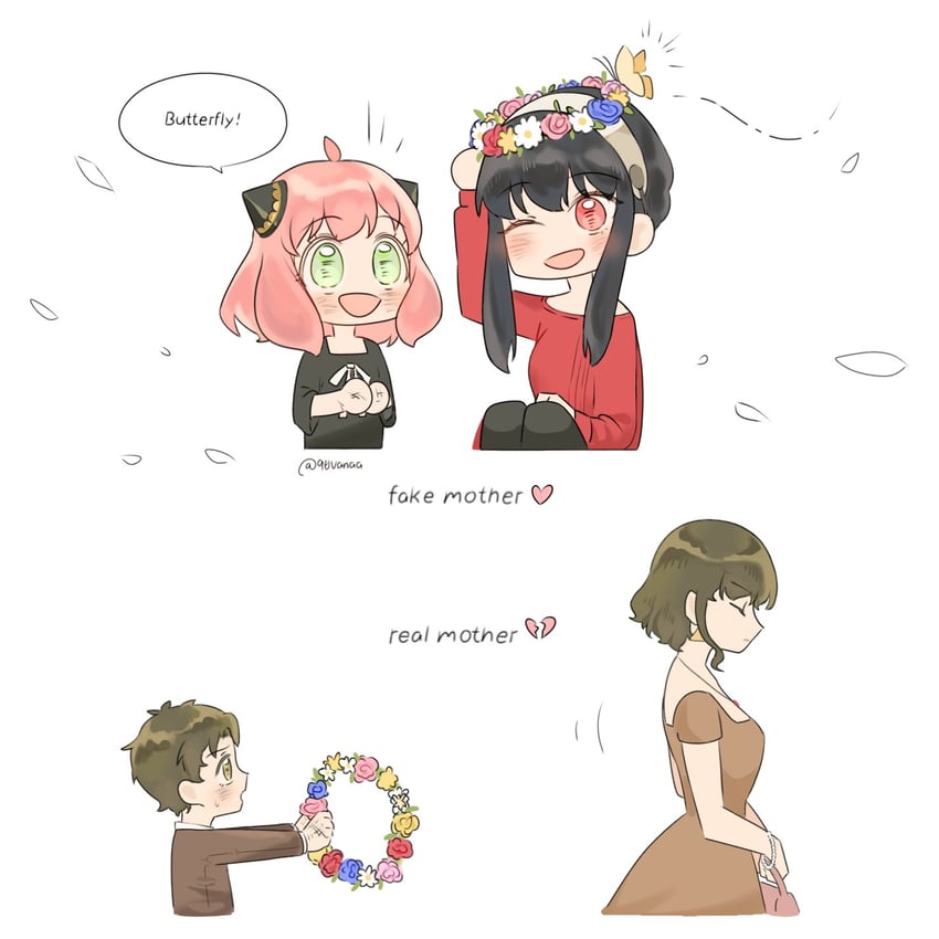 yor briar, anya, damian desmond, and melinda desmond (spy x family) drawn by 90vanaa