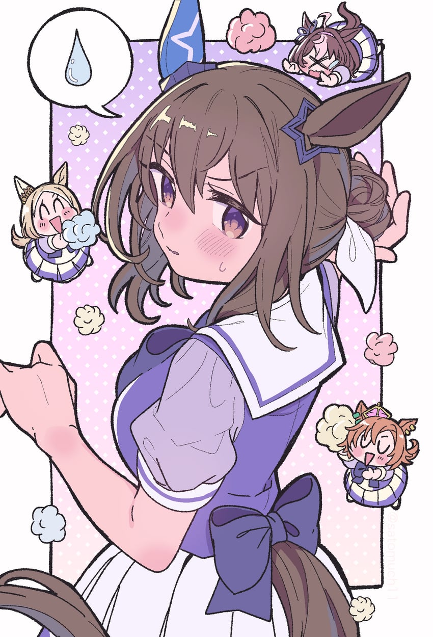 admire vega, t.m. opera o, meisho doto, and narita top road (umamusume) drawn by satomachi