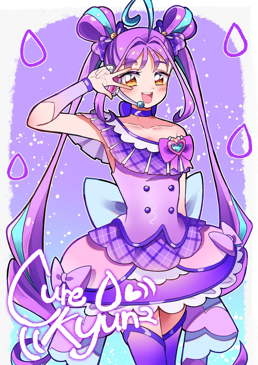shigure kokoro and cure kyunkyun (precure and 1 more) drawn by i-nn