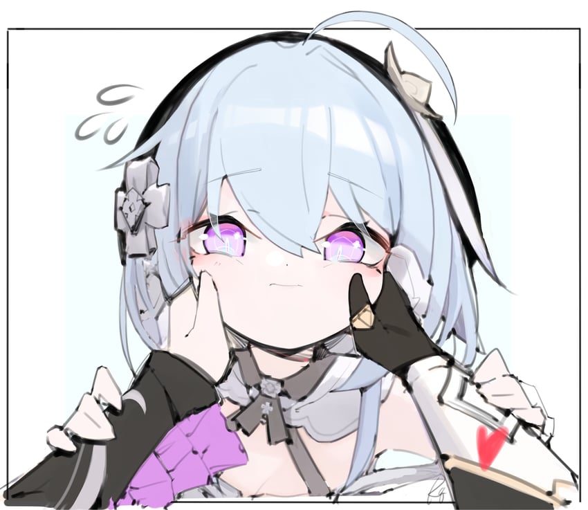 elysia and griseo (honkai and 1 more) drawn by error1980