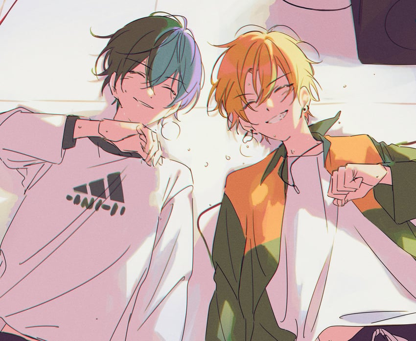 shinonome akito and aoyagi touya (project sekai) drawn by oyol55