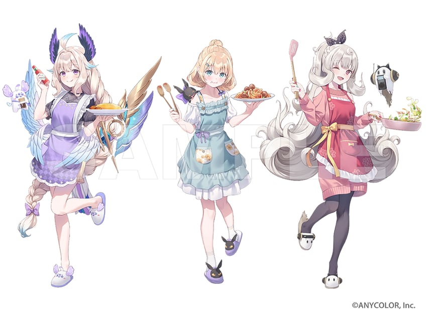 enna alouette, millie parfait, reimu endou, lucie, aloupeep, and 1 more (nijisanji and 1 more) drawn by yukiyama_momo