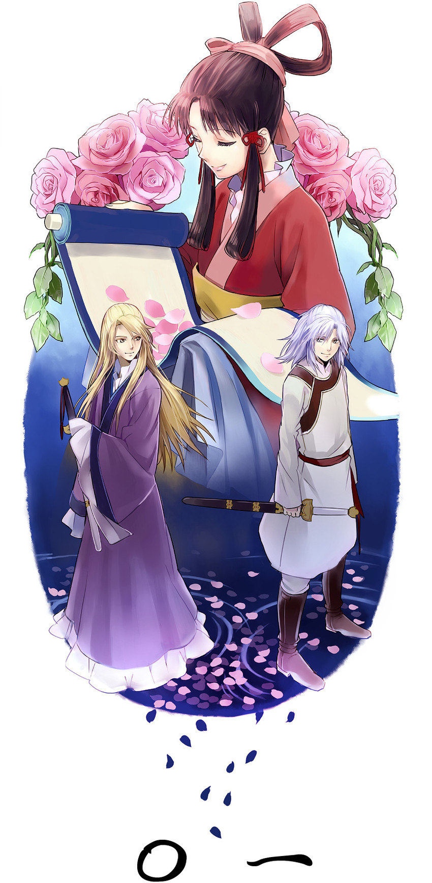 kou shuurei, shi seiran, and shi ryuuki (saiunkoku monogatari) drawn by habuki