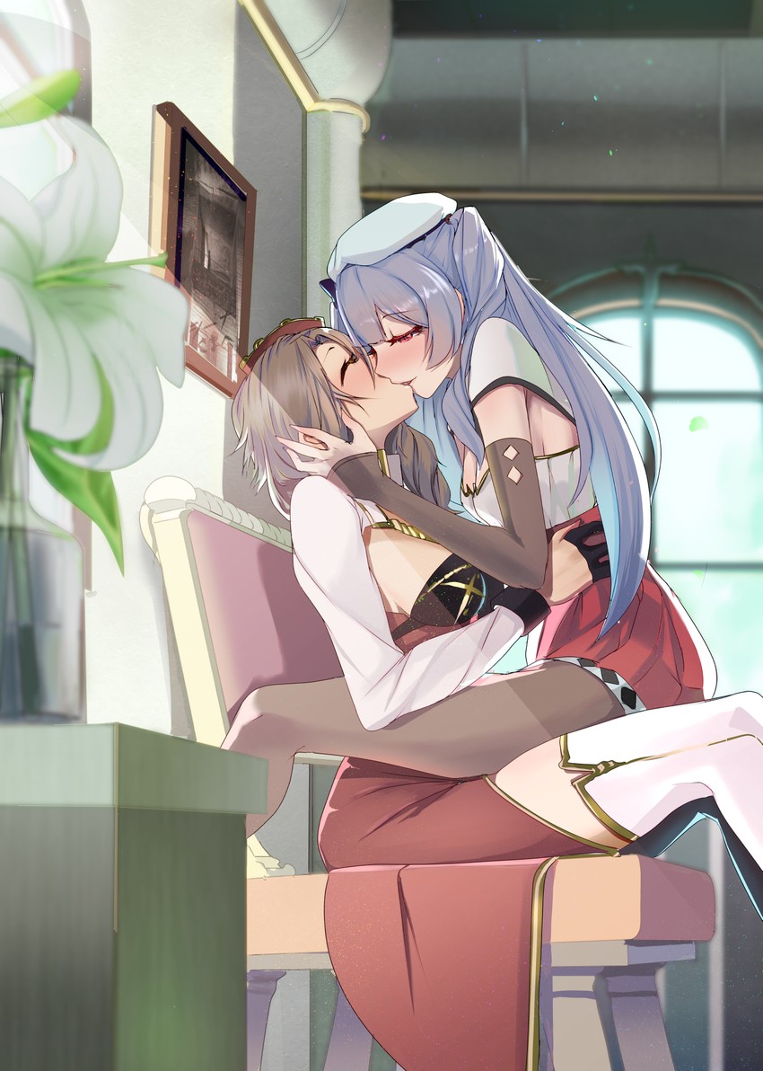 ajax and exeter (azur lane) drawn by monobe_yuri