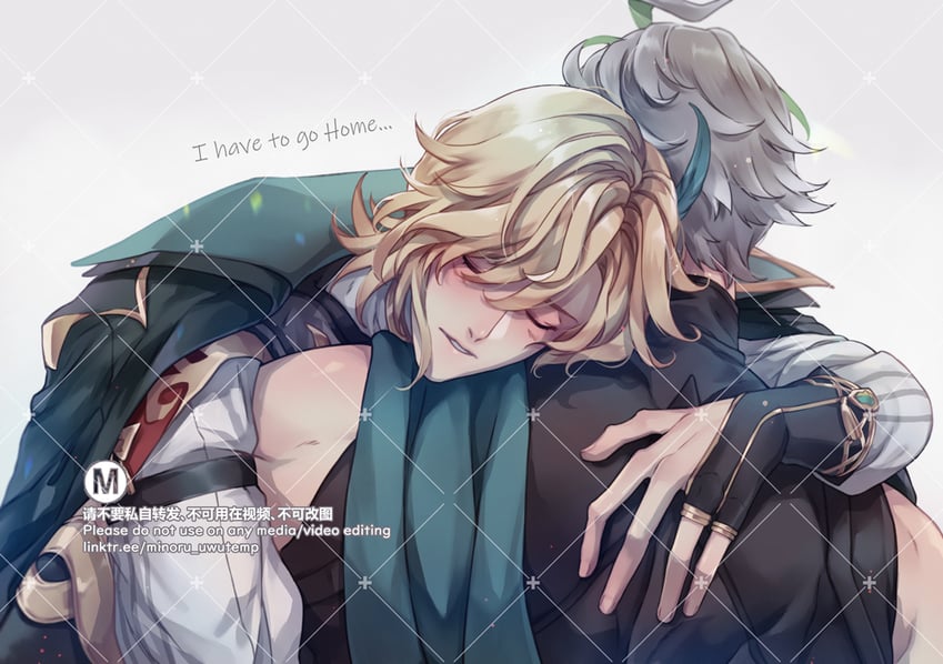 alhaitham and kaveh (genshin impact) drawn by minoru_(minoru_uwutemp)