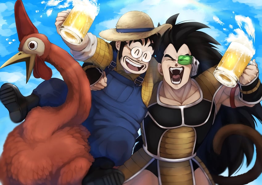 raditz and farmer (dragon ball and 1 more) drawn by d_norainu_b