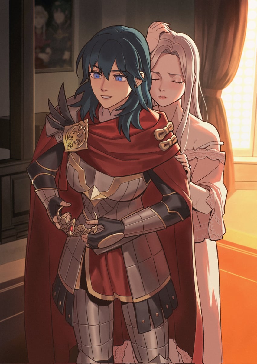 female byleth and edelgard von hresvelg (fire emblem and 1 more) drawn by radiostarkiller