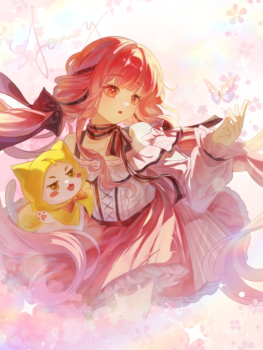 nikki, momo, and perfect start (nikki and 1 more) drawn by saphirvia
