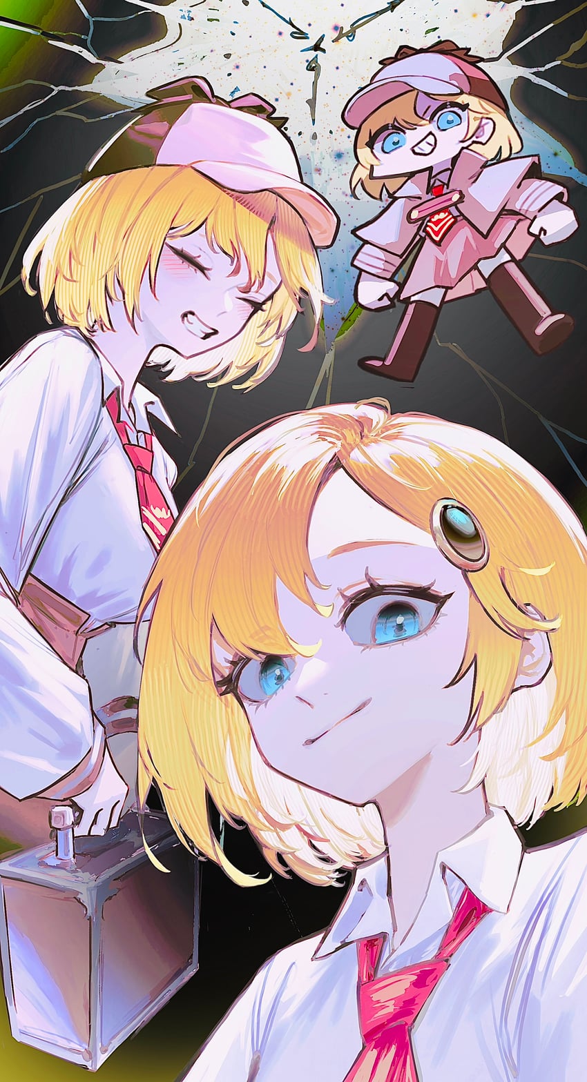 watson amelia and smol ame (hololive and 1 more) drawn by pungson_mori