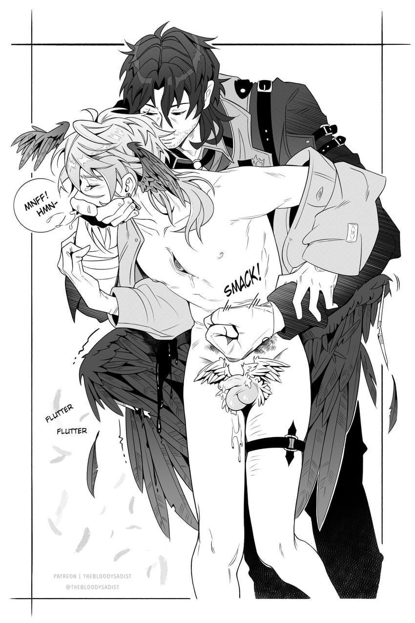 sunday and gallagher (honkai and 1 more) drawn by thebloodysadist