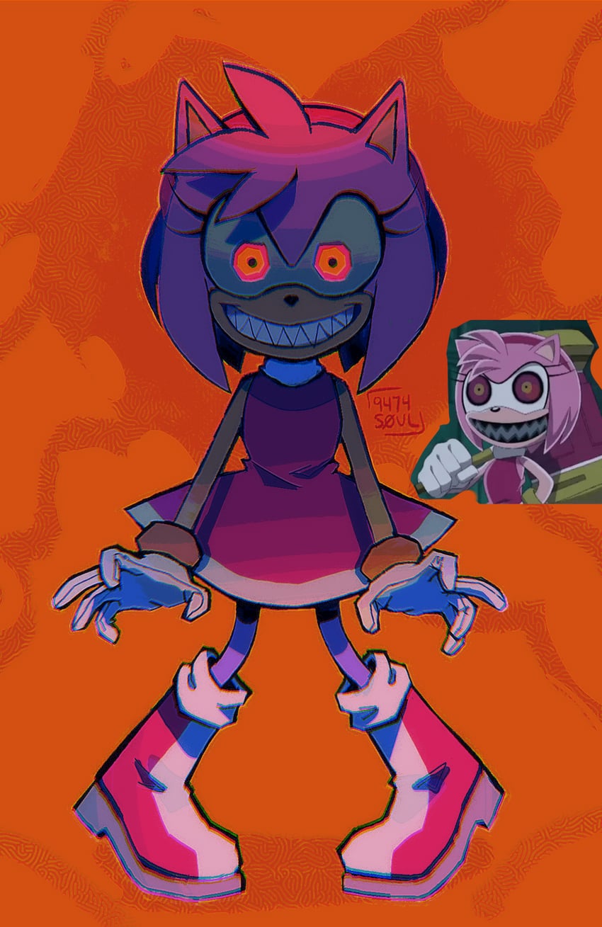 amy rose and boo (sonic and 1 more) drawn by 9474s0ul
