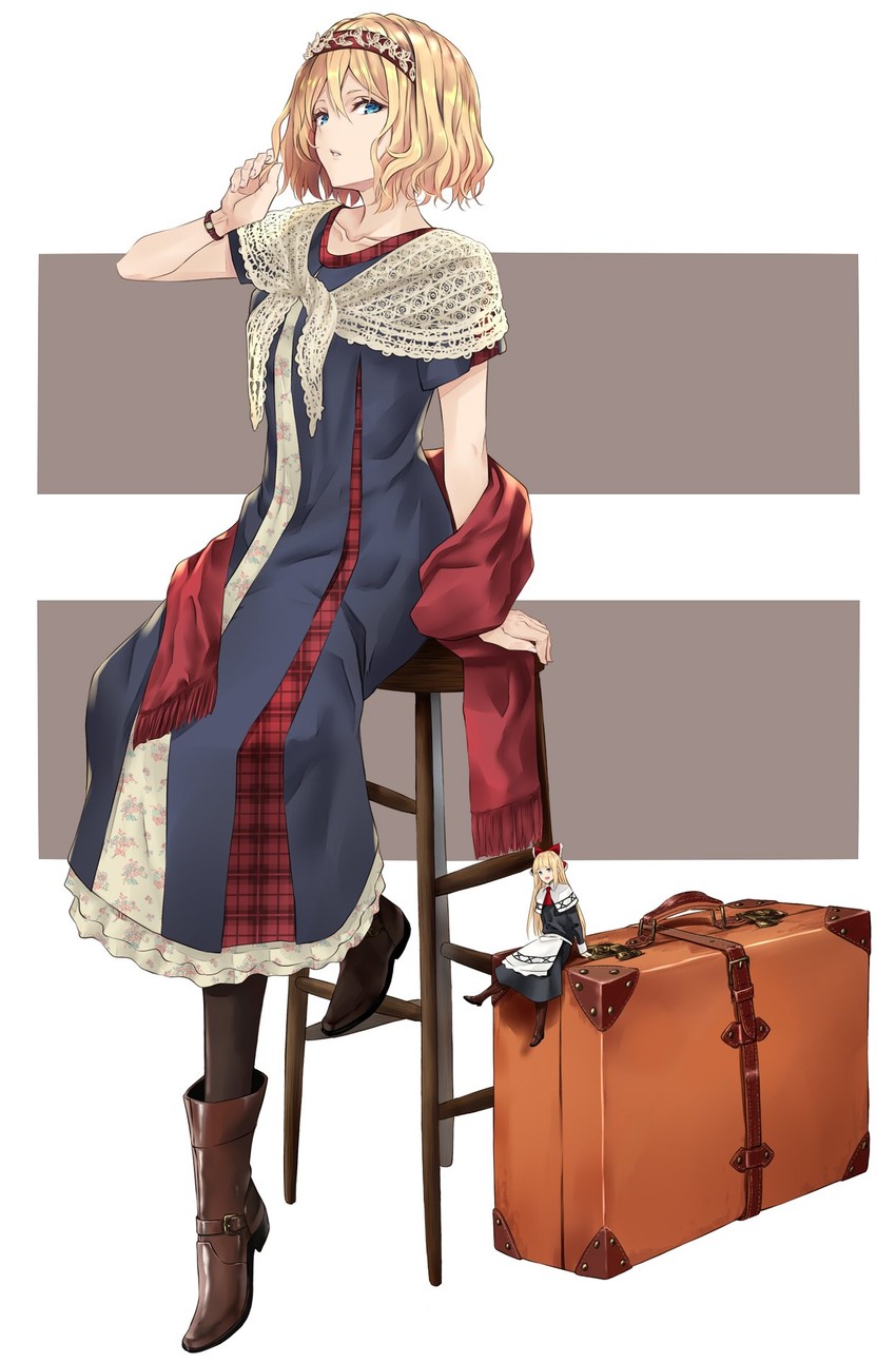 alice margatroid and shanghai doll (touhou) drawn by nabeshima_tetsuhiro