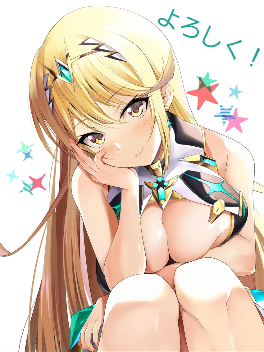 mythra (xenoblade chronicles and 1 more) drawn by daive