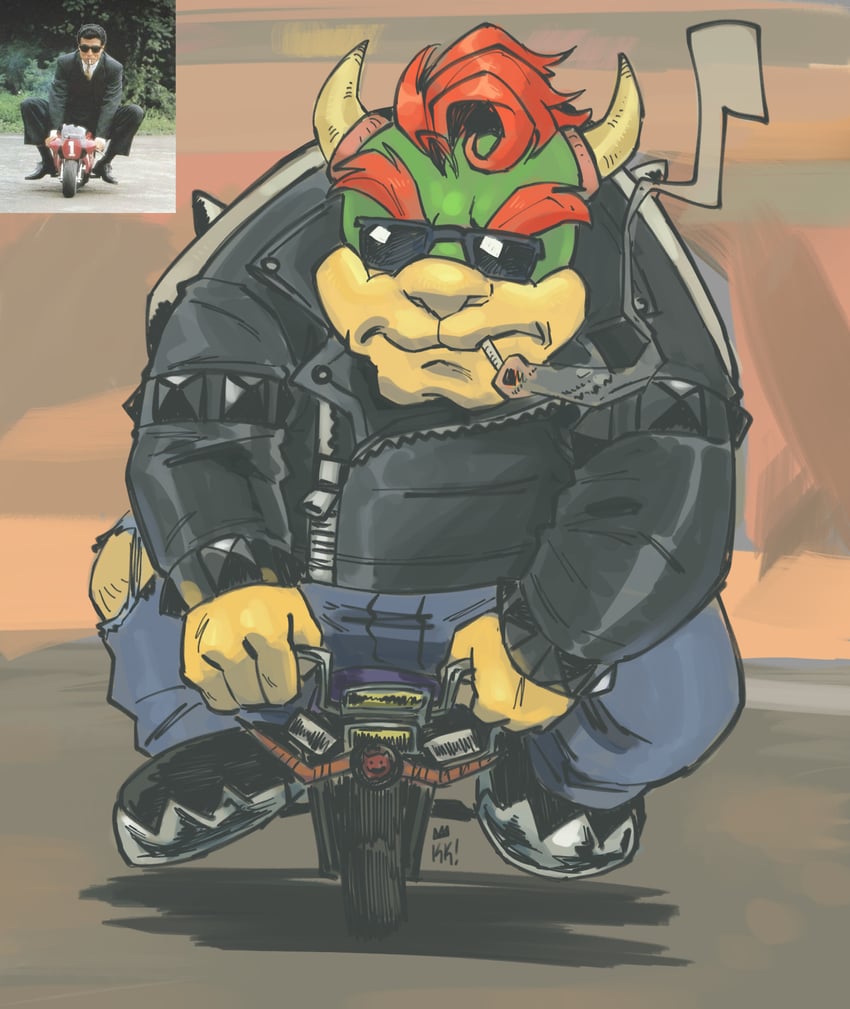bowser, takayama toshiki, and tachi hiroshi (mario and 3 more) drawn by kryptiq_kreachur