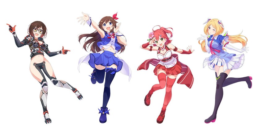 sakura miko, tokino sora, aki rosenthal, and roboco-san (hololive) drawn by narumi_nanami