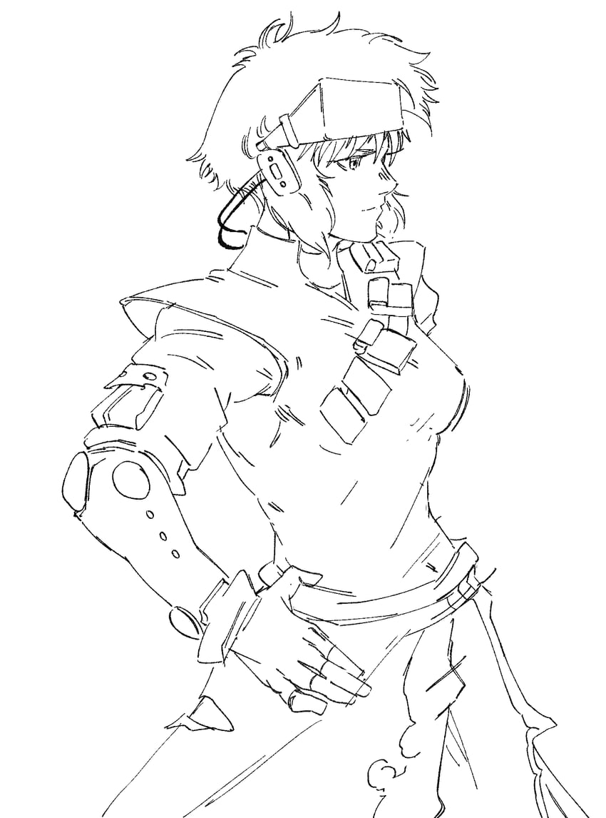 kusanagi motoko (ghost in the shell) drawn by raph_mavrost