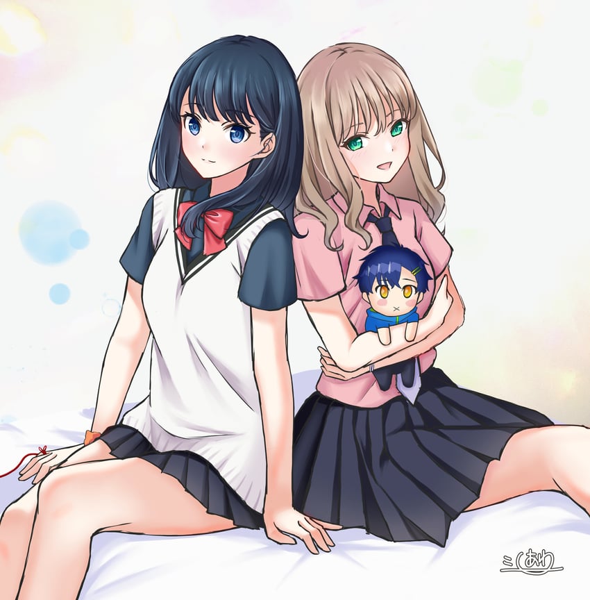 takarada rikka and minami yume (gridman universe and 2 more) drawn by awazake_(2wairu)