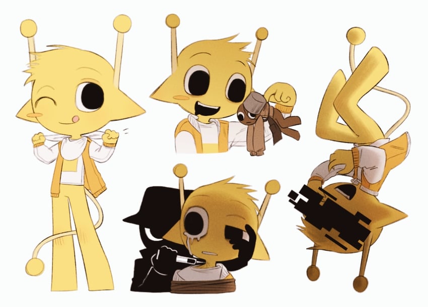 brud, black, and simon (incredibox and 1 more) drawn by appleheart04