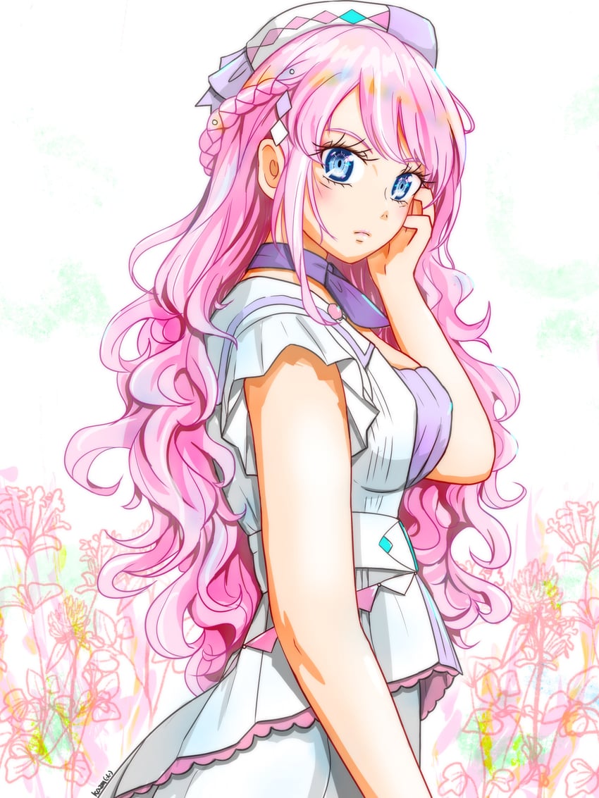 megurine luka and magical mirai luka (vocaloid and 1 more) drawn by kazm00