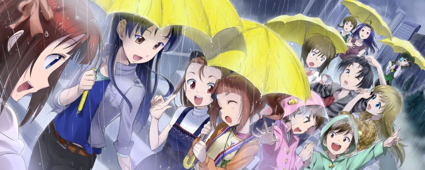 kisaragi chihaya, amami haruka, kikuchi makoto, minase iori, takatsuki yayoi, and 4 more (idolmaster) drawn by andou_shuki