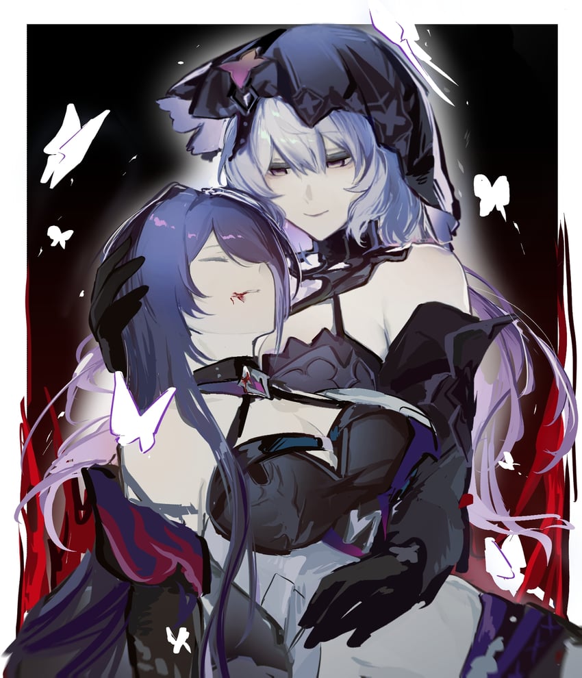 acheron and black swan (honkai and 1 more) drawn by lianqi0326