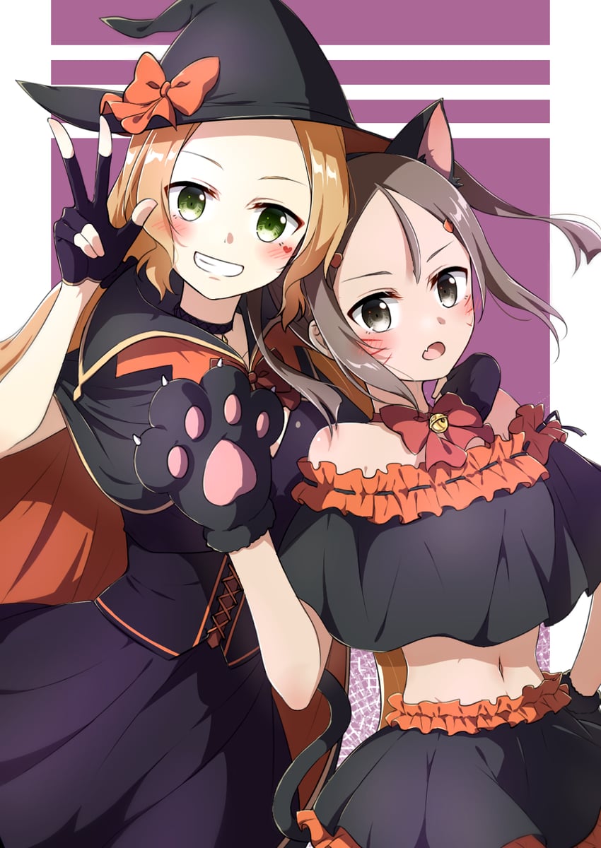 miyoshi karin and inubouzaki fuu (yuusha de aru and 1 more) drawn by eda_udon