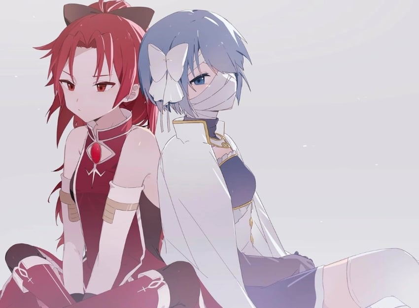 miki sayaka and sakura kyoko (mahou shoujo madoka magica and 1 more) drawn by kamanberu_sando