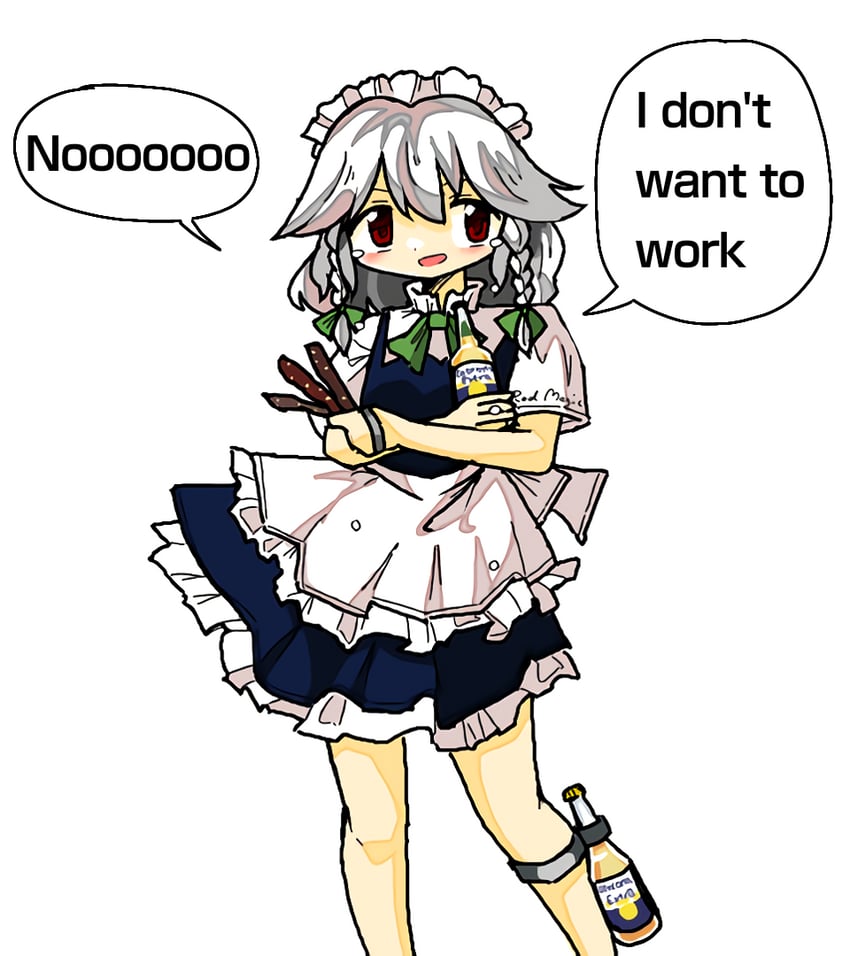 izayoi sakuya (touhou and 1 more) drawn by kasuya_baian