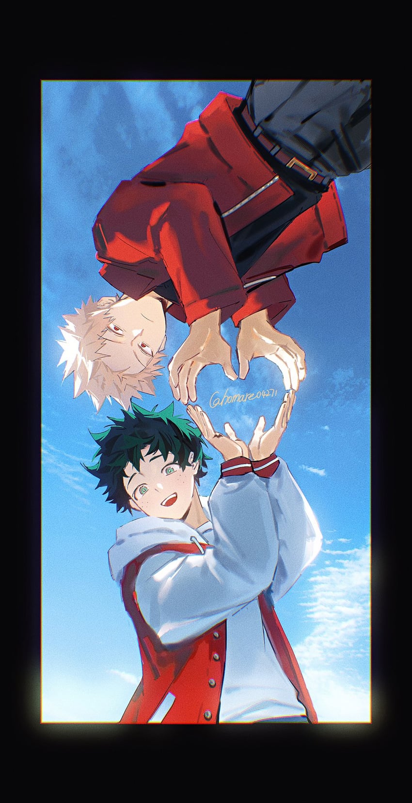 midoriya izuku and bakugou katsuki (boku no hero academia) drawn by homare04271