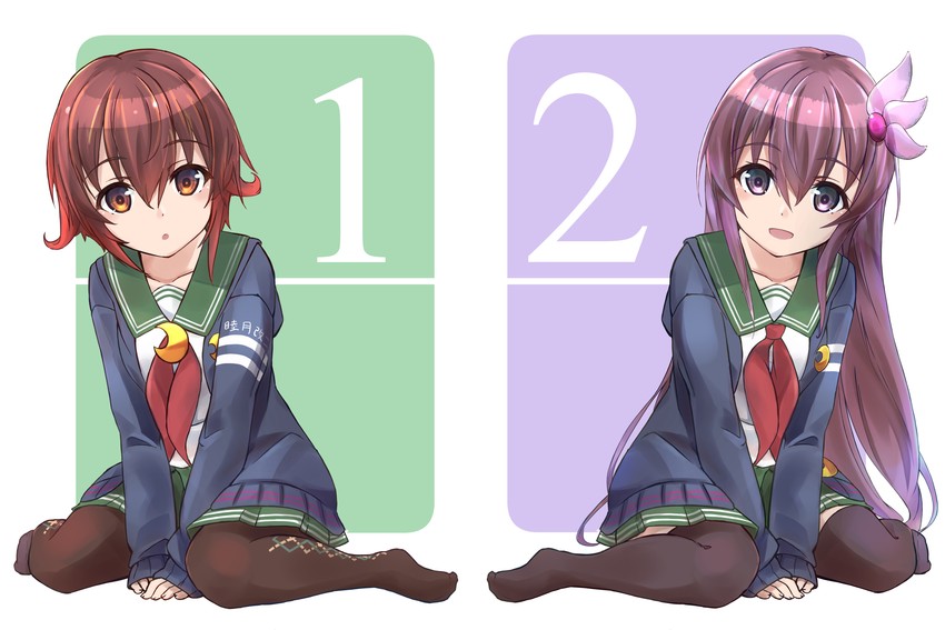 mutsuki, kisaragi, mutsuki kai ni, and kisaragi kai ni (kantai collection) drawn by minosu