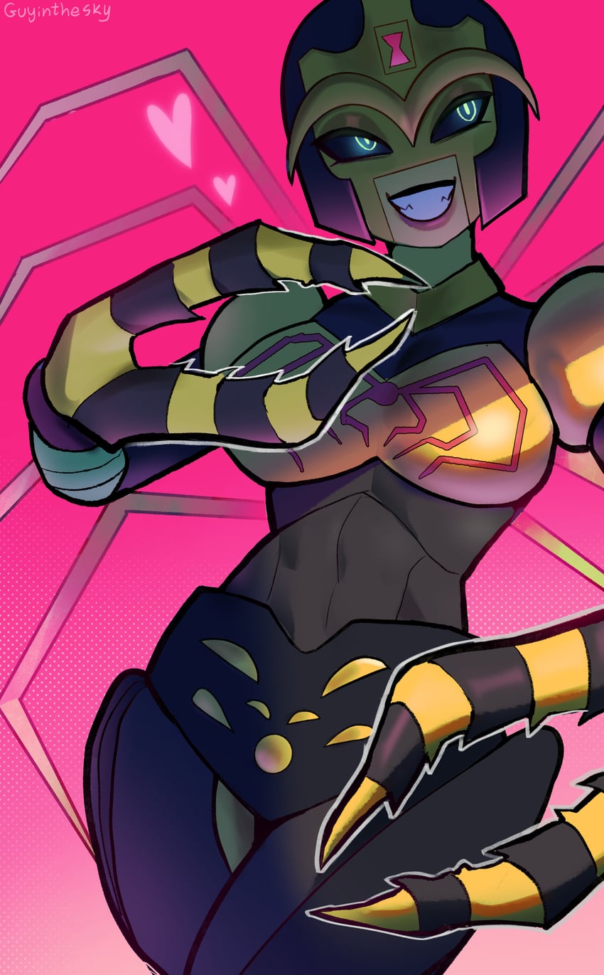 blackarachnia (transformers and 1 more) drawn by sky_guy_art