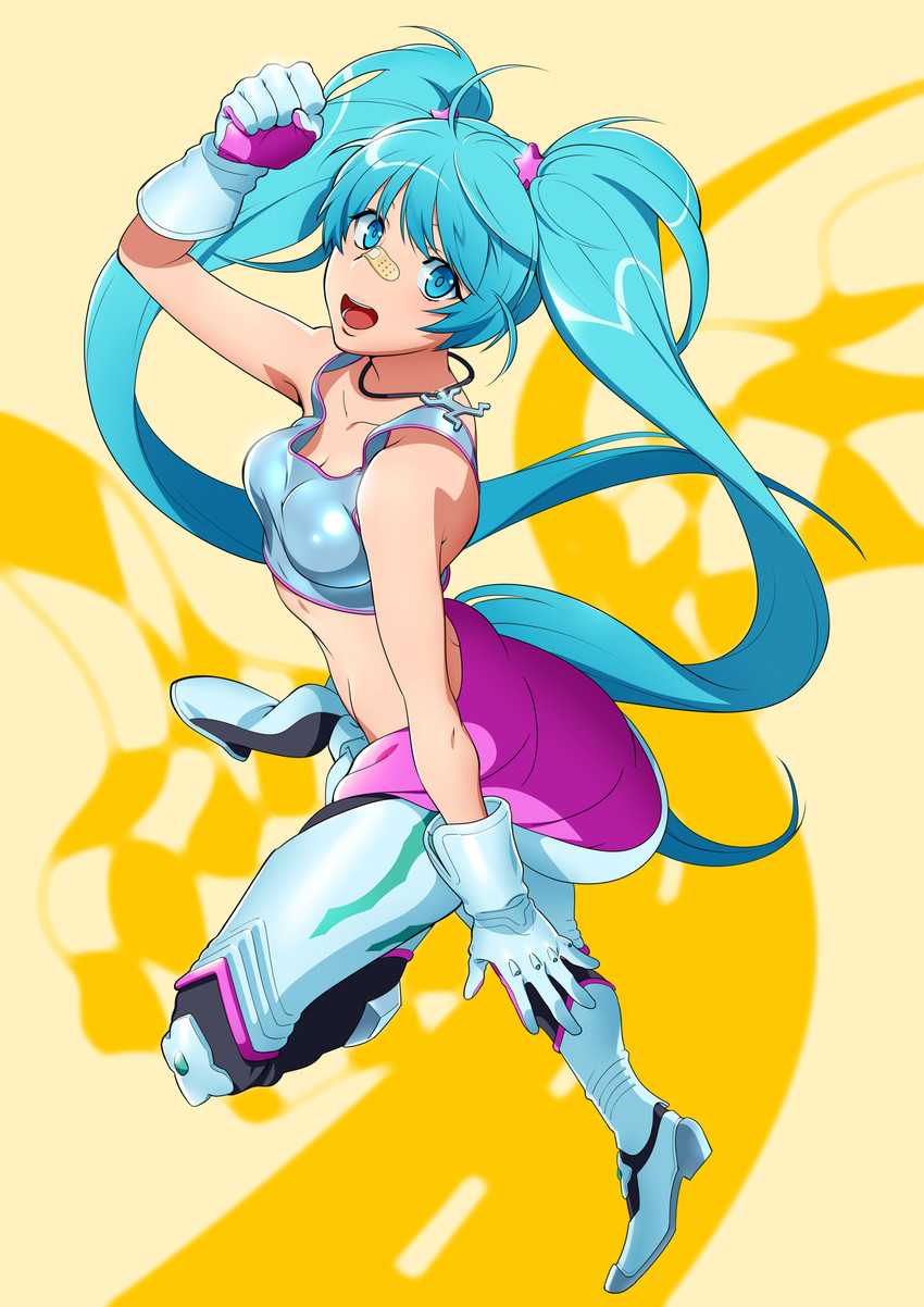 hatsune miku and racing miku (vocaloid and 1 more) drawn by keruberosu-a