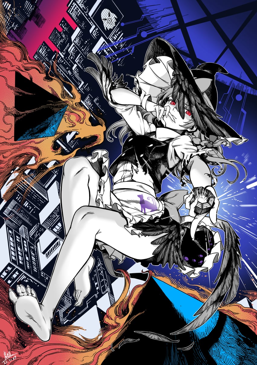 kirisame marisa (touhou and 1 more) drawn by qingwa_chi_she