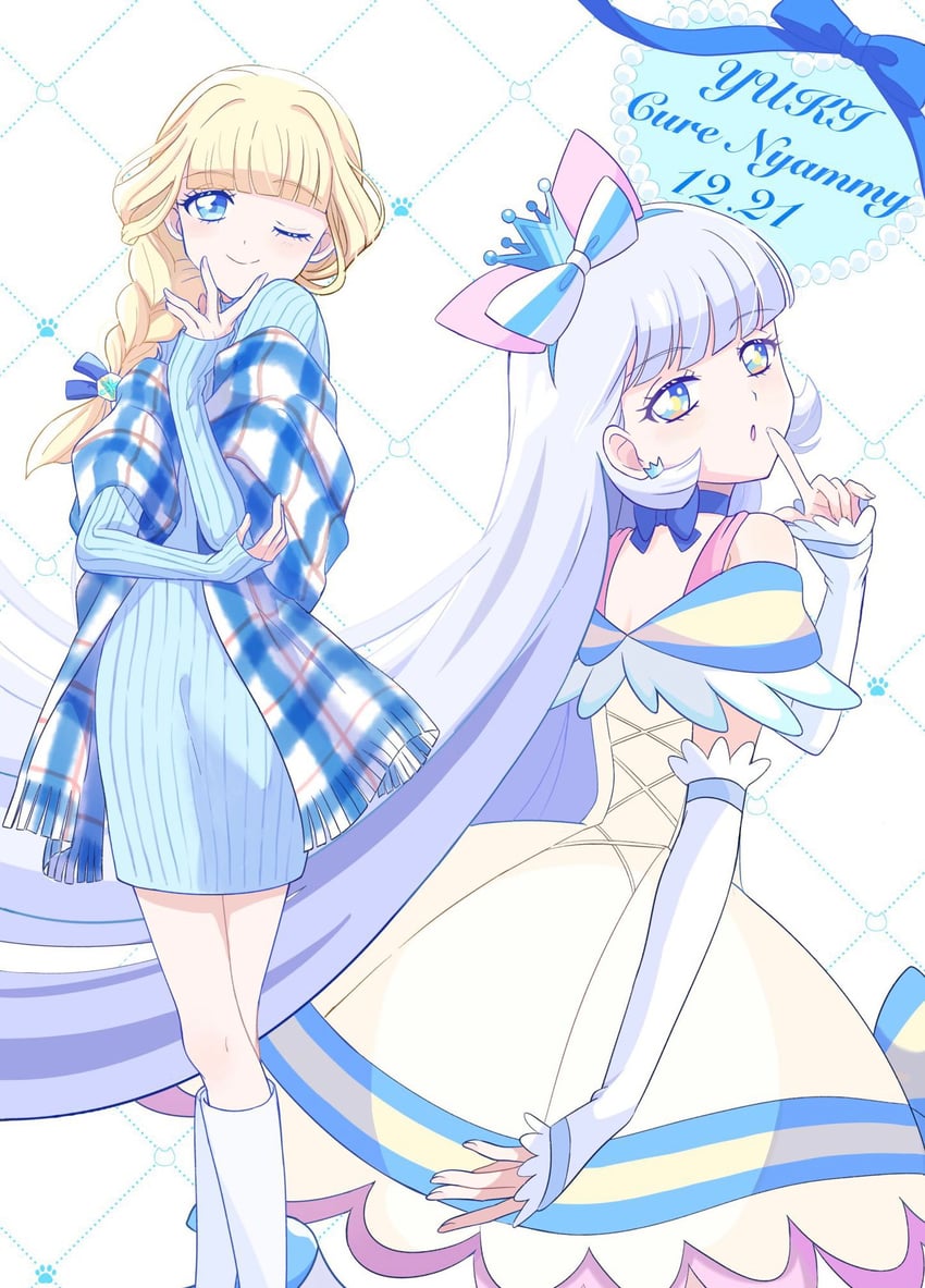 nekoyashiki yuki and cure nyammy (precure and 1 more) drawn by unioc0wa