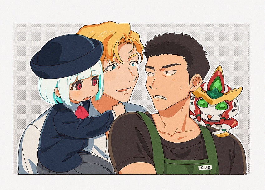 ao isami, lewis smith, bravern, and lulu (yuuki bakuhatsu bang bravern) drawn by luo_zi