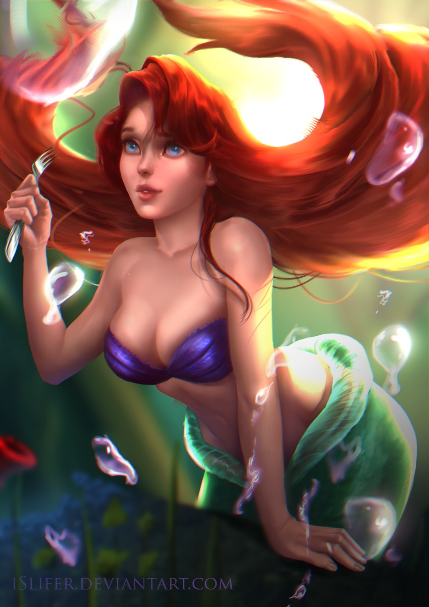 ariel (the little mermaid) drawn by islifer