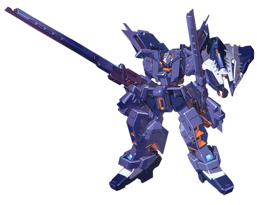 gundam tr-1 hazel (gundam and 1 more) drawn by kenki_fujioka