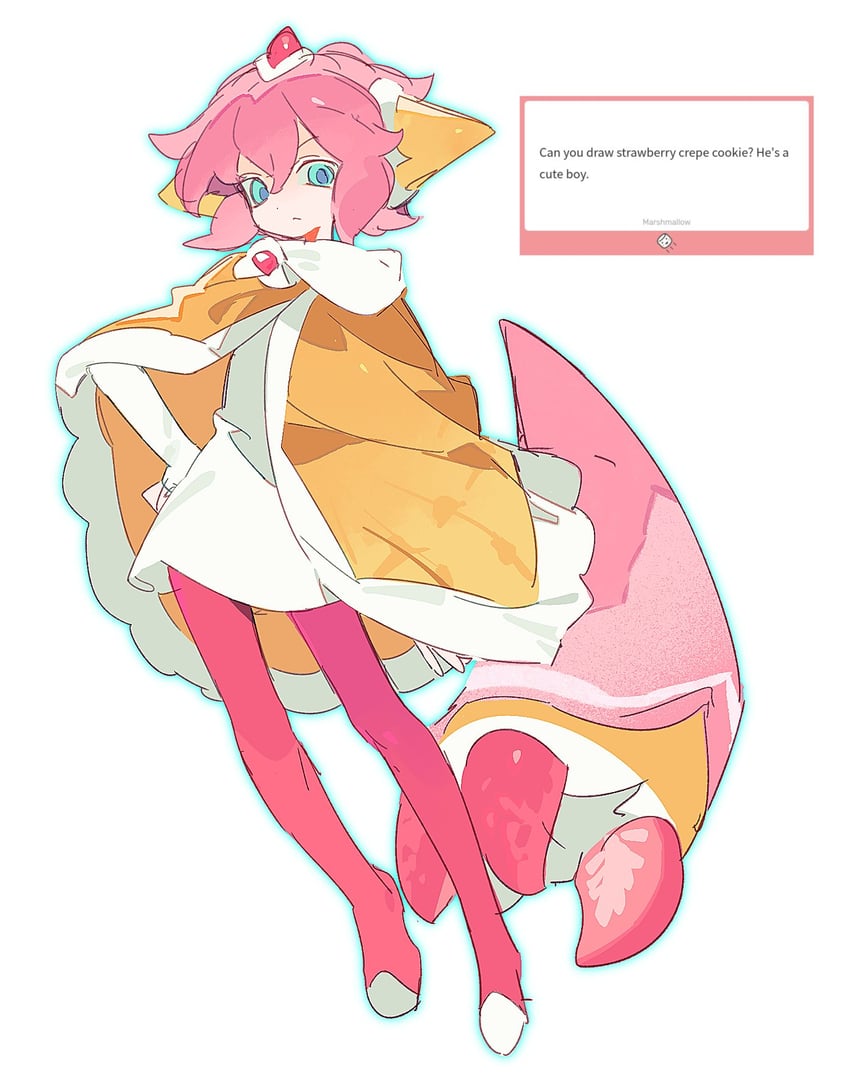 strawberry crepe cookie (cookie run and 1 more) drawn by piecepforever