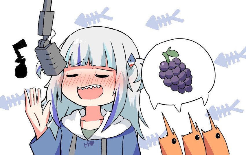 gawr gura and ebi-chan (hololive and 1 more) drawn by alin_laphel