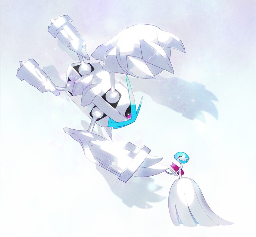 gardevoir, mega gardevoir, metagross, and mega metagross (pokemon) drawn by sylvaur_(serpygardy)