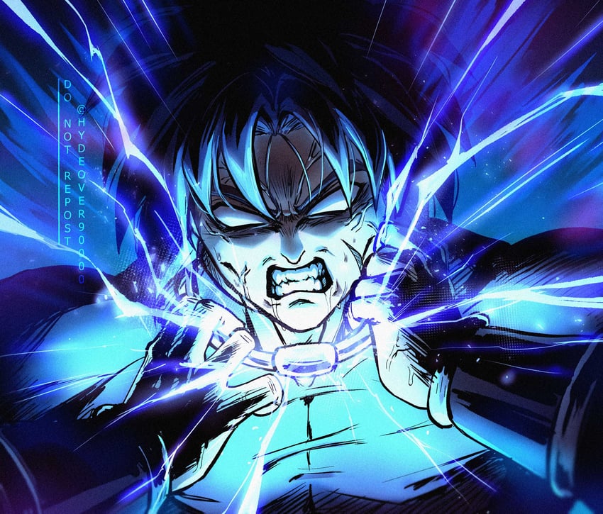 broly (dragon ball and 2 more) drawn by hydeover9000