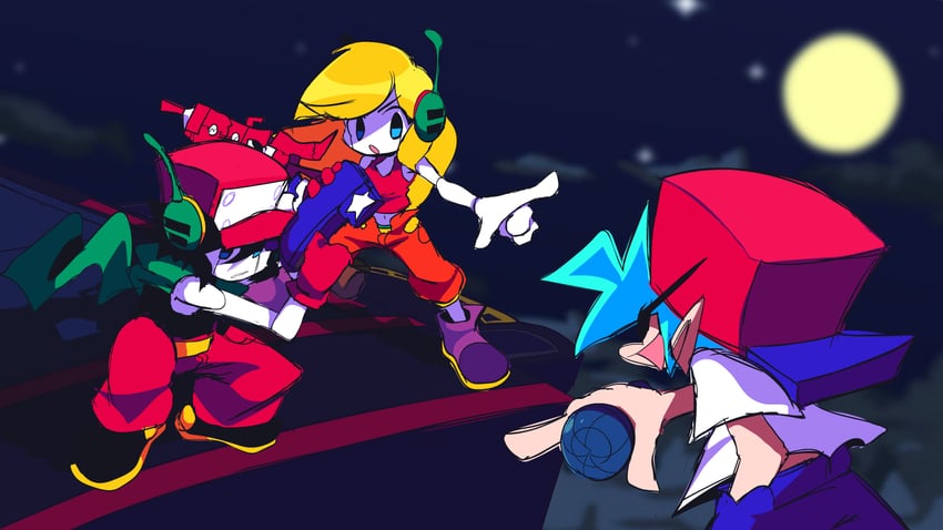 curly brace, quote, and boyfriend (friday night funkin' and 1 more) drawn by shammah